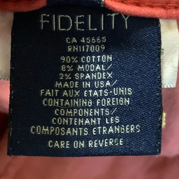 Fidelity Denim Men's Impala Slim Straight Denim In Havana Twill Jeans Size 33x30 - Picture 9 of 14